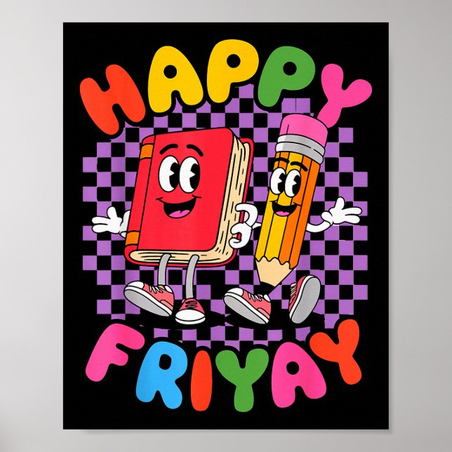 Affiche Vendredi Friyay Joyeux Fri Yay Enseignant  (Devant)