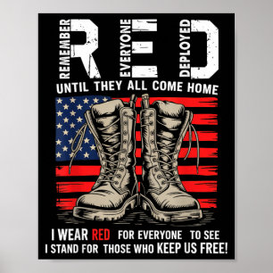Affiche Vendredi rouge de soutien à l'armée - Se souvenir
