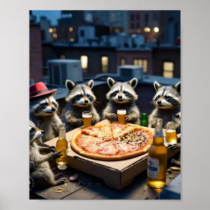 Affiche Vendredi soir pizza raton laveur