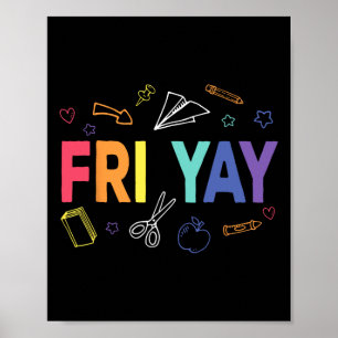 Affiche Vendredi Yay Vendredi heureux Drôle de week-end En