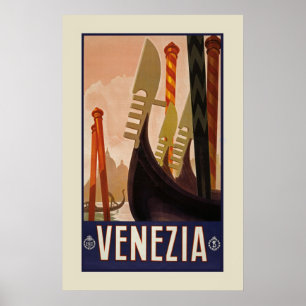 Affiche Vénétie vintage   Venice Italie Travel (23,6x36 po