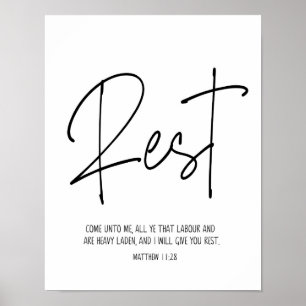 Affiche Venez À Moi, Matthieu 11:28, Écriture Mur Art