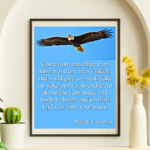 Affiche Venez à moi tous ceux qui sont fatigués Aigle en p