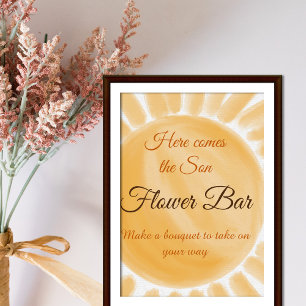 Affiche Venez au Son Sunshine Baby shower Flower Bar
