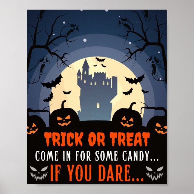 Affiche Venez dans le cadre de l'Halloween Éffrayant de Ca (Devant)