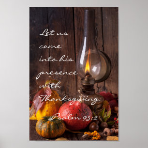 Affiche Venez en sa présence avec Thanksgiving, Psaume 95
