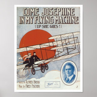 Affiche Venez Joséphine Dans Ma Machine À Voler Vintage So