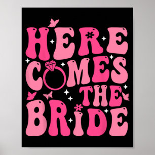 Affiche Venez La Fête De La Bride Rose Super Bachelorette