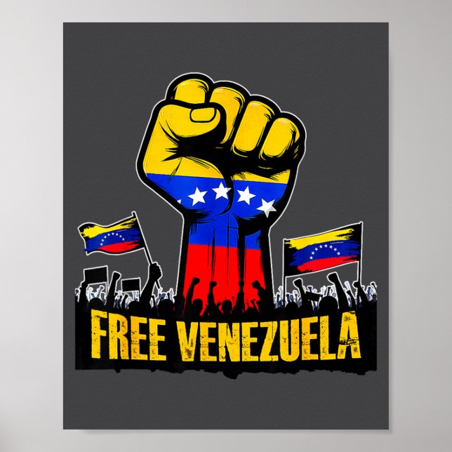 Affiche Venezuela Flag Venezuela Libre 2026  (Devant)