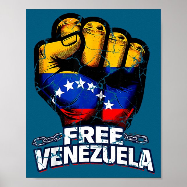 Affiche Venezuela Flag Venezuela Libre 2026  (Devant)