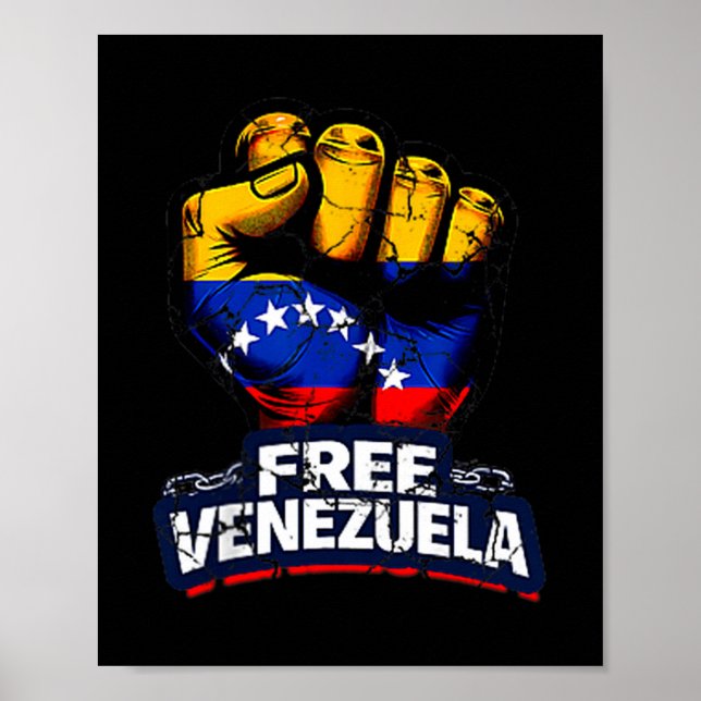 Affiche Venezuela Flag Venezuela Libre 2026  (Devant)