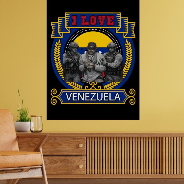 Affiche Venezuela Libre Maduro Capturé en Direct T-shirt (Salon 2)