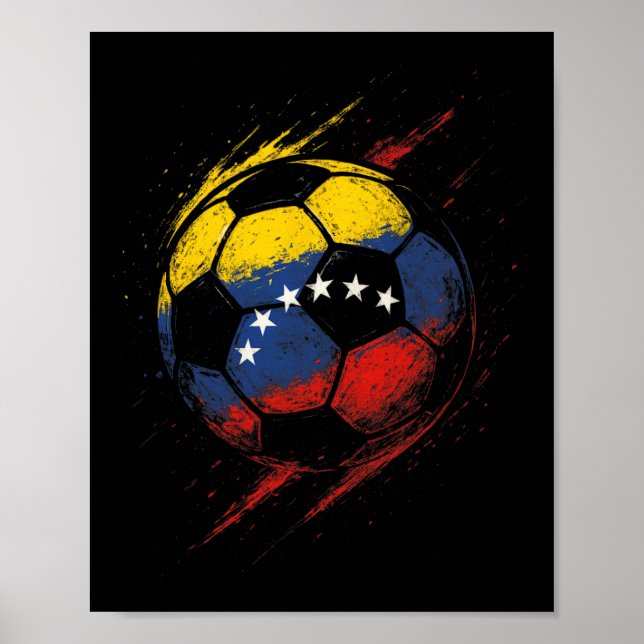 Affiche Venezuelan Flag Soccer Ll - Footll Player Pride  (Devant)