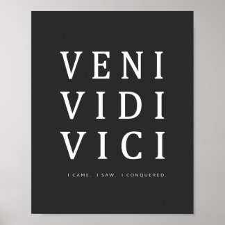 Affiche Veni Vidi Vici | Devis inspirant