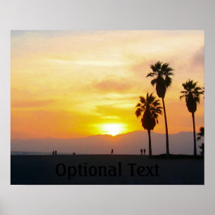 Affiche Venice Beach California Sunset Souvenir