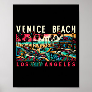 Affiche Venice Beach Los Angeles Travel Summer Family Vaca