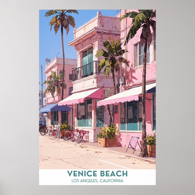 Affiche Venice Beach Street - Californie (Devant)