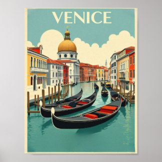 Affiche Venice Gondolas - Vintage voyage