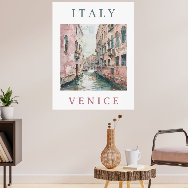 Affiche Venise à l'aquarelle en Italie  (Salon 3)