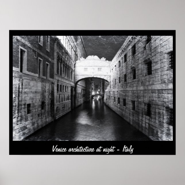 Affiche Venise - Architecture à la Nuit n° 1 (Poster) (Devant)