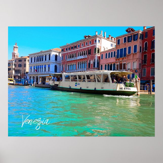 Affiche Venise Grand Canal Water Bus (Devant)