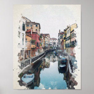 Affiche Venise Italie Aquarelle Art