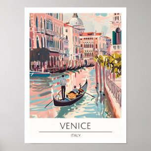 Affiche Venise Italie Illustration Artistique Voyage
