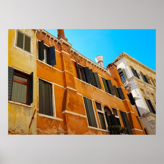 Affiche Venise Italie Maisons de Style Architecture Véniti (Devant)
