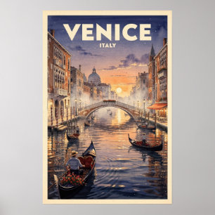 Affiche Venise Italie Voyage Rétro