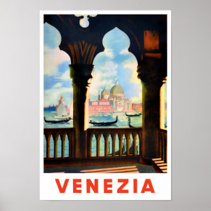 Affiche Venise Italie voyage vintage