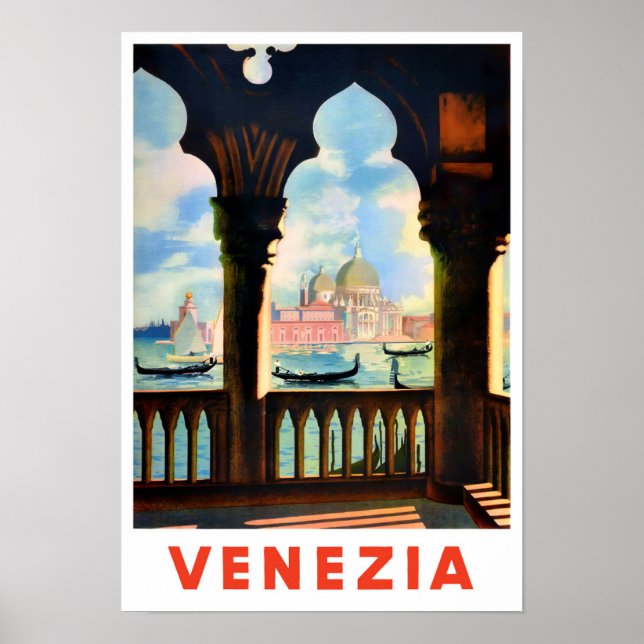 Affiche Venise Italie voyage vintage (Devant)