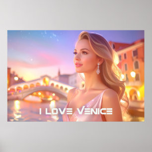 AFFICHE VENISE - J'AIME VENISE -