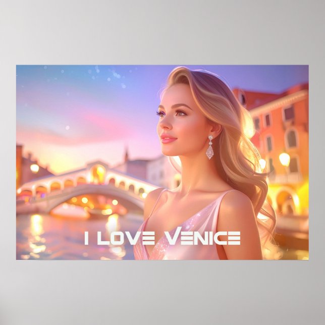 AFFICHE VENISE - J'AIME VENISE - (Devant)