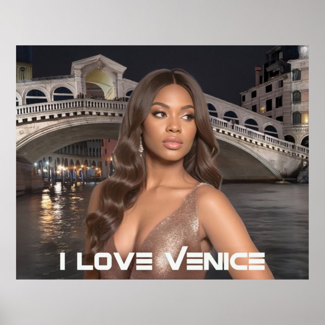 AFFICHE VENISE - J'AIME VENISE (Devant)