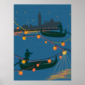 Affiche Venise la nuit