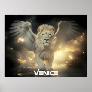 AFFICHE VENISE - LION AILÉ