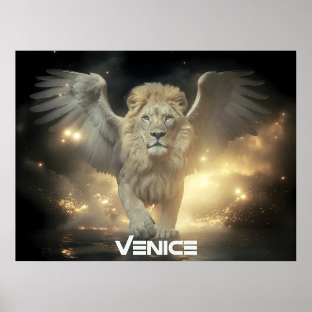 AFFICHE VENISE - LION AILÉ (Devant)