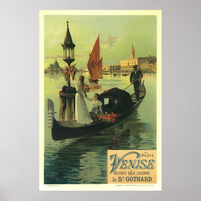 Affiche Venise Venise Publicité Vintage française (Devant)
