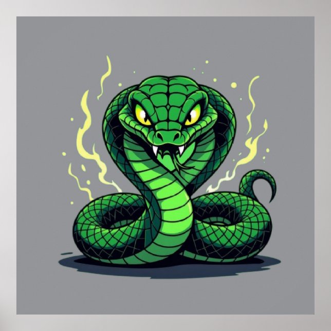 Affiche Venomous Snake – Danger and Precision (Devant)