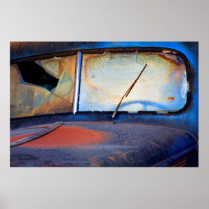 Affiche Vent d'un vieux camion rouillé