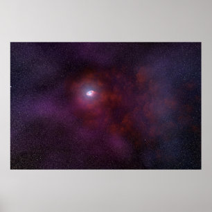 Affiche Vent Pulsar D'Une Étoile Neutron.