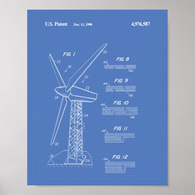 Affiche Vent Turbine Rotor 1990 Plan directeur de l'art de (Devant)