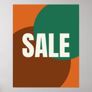 Affiche Vente au détail Signe, Vente esthétique moderne ré
