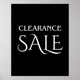 Affiche Vente de compensation Signal, Vente de boutique no