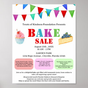 Affiche Vente de gâteaux ou de pâtisseries moderne pour un