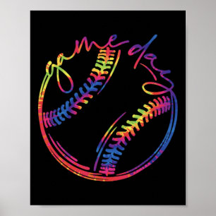 Affiche Vente de jour de match Vie douce Tie Dye Fête des