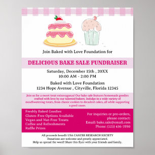 Affiche Vente de Pâtisseries pour une Bonne Cause