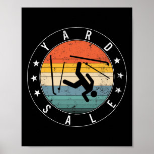 Affiche Vente de yard Ski Snowboard Ski Skiing Montagne en