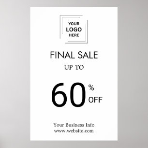 Affiche Vente finale Rabais sur les logos d'événements c