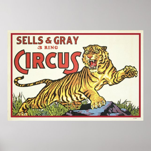 Affiche Ventes et Gris 3 Cercles cirque (Devant)